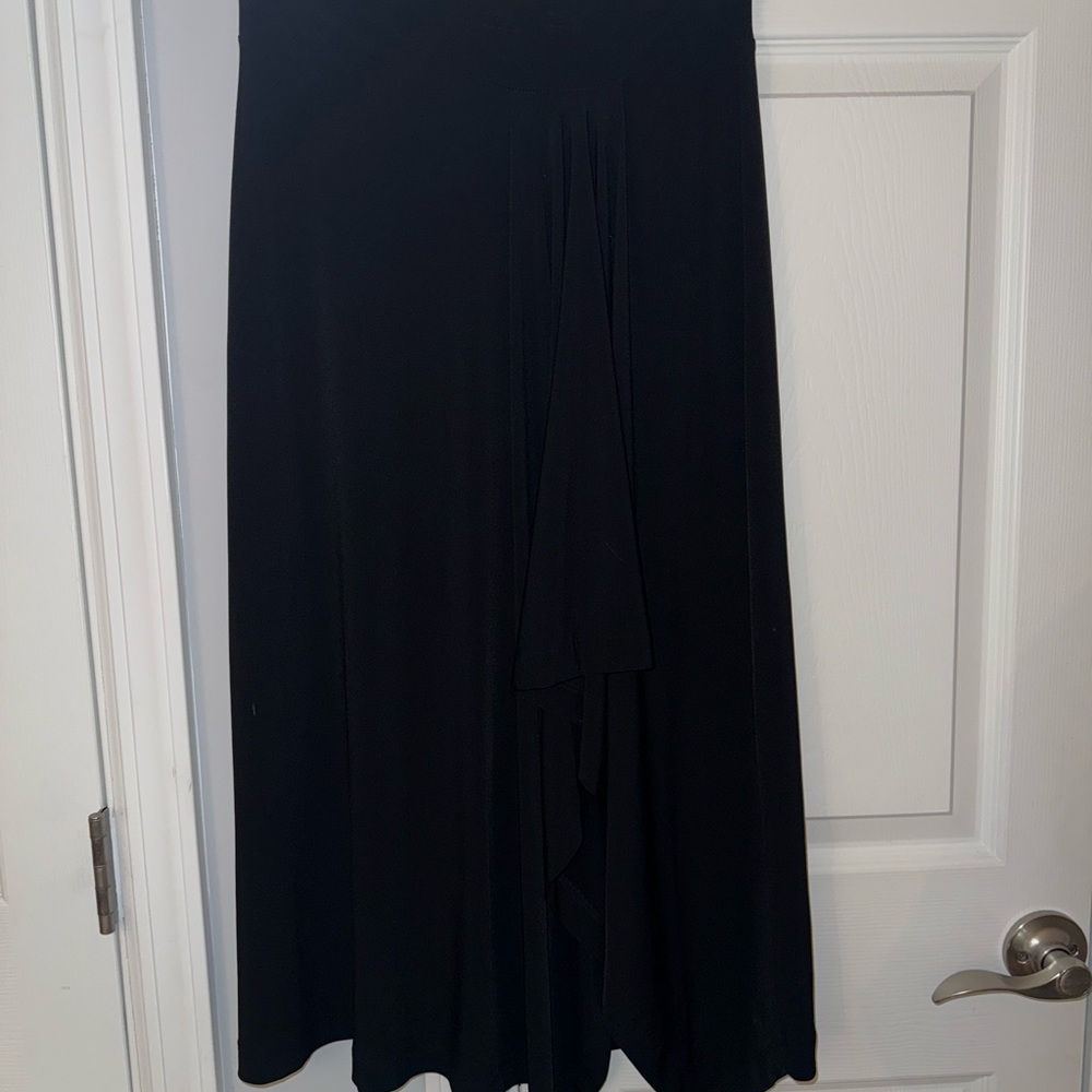 Michael Kors Elegant Black Midi Skirt